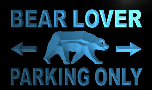 Bear Lover Parking Only Neon Light Sign